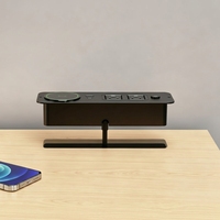 Stopkontak Furnitur Terintegrasi Pengisi Daya Nirkabel PD USB-A AC Outlet Desain Bar Bahan ABS Pemasangan Rata Universal Plug Meja