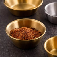Bol à sauce en acier inoxydable 304 de qualité commerciale, idéal pour les cornichons coréens, écologique et multi-usage, plat à condiments en métal pour les fêtes