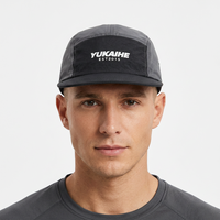 Casquette de sport en nylon à 5 panneaux de haute qualité avec logo personnalisé imprimé, casquette de camping réglable, vente en gros