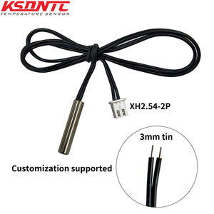 Fournisseur d'usine Réaction rapide Sonde en acier inoxydable CU 5*<span class=keywords><strong>25</strong></span> <span class=keywords><strong>NTC</strong></span> 5K <span class=keywords><strong>10K</strong></span> 15K 20K 50K 100K Capteur de température pour réfrigérateur - Product Image 3