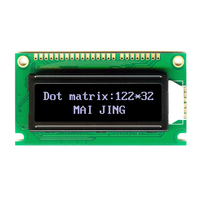 Módulo de Pantalla LCD Gráfica COB de Matriz de Puntos 122x32 con Puertos Paralelos y Seriales MJ12232F, Biblioteca de Caracteres Chinos, Marca MAIJING