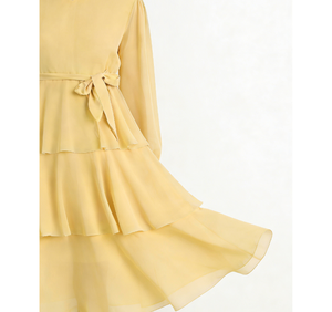 Mom Daughter Matching Long Sleeve Midi <strong>Dress</strong> Loose Fit Maxi <strong>Dress</strong> Plain Long Skirt Flowing Chiffon <strong>Mummy</strong> <strong>and</strong> <strong>Me</strong> <strong>Dress</strong> - Product Image 3