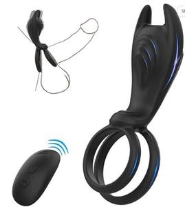 Prodotti per Adulti all'Ingrosso, Massaggiatore Prostatico Vibrante con Telecomando, Anello Silenzioso Impermeabile in ABS+TPE, Batteria da 180mAh - Product Image 1