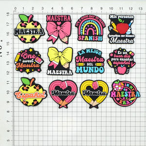 Regalos para el Día del Maestro, Charms para Zapatos, Venta al por Mayor, Charms Personalizados para Maestros de Español, Charms de PVC para Zapatos - Product Image 2