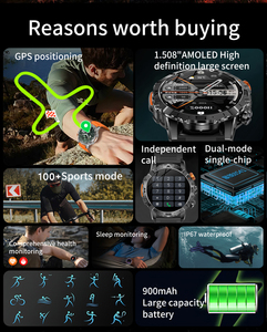 Đồng hồ thông minh 4G màn hình Amoled 1.508 inch, camera BH11, GPS, gọi <span class=keywords><strong>video</strong></span>, Wifi, ứng dụng Playstore, pin 900mAh, chống nước IP67, đồng hồ thể thao ngoài trời - Product Image 5