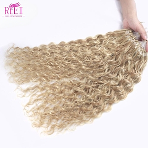 Extension per <span class=keywords><strong>capelli</strong></span> con micro anelli, in vero capello umano tinto, con riflessi marrone <span class=keywords><strong>chiaro</strong></span> e biondi, extension in <span class=keywords><strong>capelli</strong></span> umani vergini Remy - Product Image 6