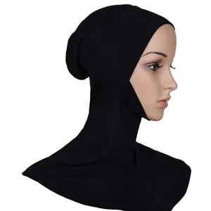 Hot Selling Innerlijke Cap Hijab Hoge Elastische Effen Kleur Ninja Underscarf Vrouwen Ademend Hijab Ondermuts