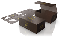 Boîte cadeau pliable de luxe personnalisée couvercle magnétique en carton noir mat gaufrage d'emballages magnétiques rigides pour le visage matériaux recyclés