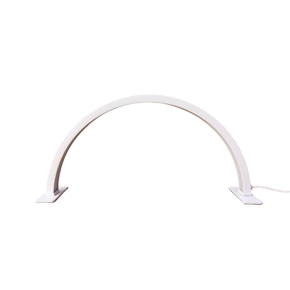24-Inch Moon Shape LED Nail Lamp 30W UV Ring Light with Adjustable Brightness & Bi-color Temperature for Salon Use Nails Tattoos