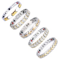 Bracelet de thérapie magnétique Bio amincissant Healing Hand en acier inoxydable 316L pour le contrôle de la pression artérielle, bracelet de soins de santé original