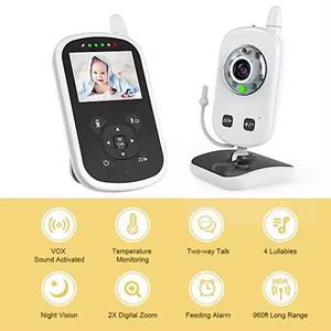 MBOSS UU24 720P ベビーモニター 2.4 インチ LCD スクリーン 4 カメラ オーディオ 自動ナイトビジョン 双方向トーク 温度モニター VOX モード - Product Image 2