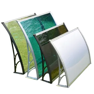 卓越的耐候性透明塑料聚碳酸酯露台遮阳篷，适用于窗户遮阳篷遮阳篷