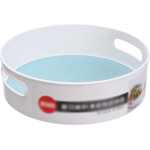 Baki penyimpanan Desktop plastik multifungsi, Organizer bulat untuk perlengkapan dapur & desain berputar rempah-rempah - Product Image 6