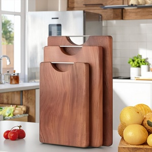 <span class=keywords><strong>Planche</strong></span> à découper multifonctionnelle en bois d'ébène et de <span class=keywords><strong>noyer</strong></span> à double face <span class=keywords><strong>Planche</strong></span> à découper de cuisine extra large - Product Image 6