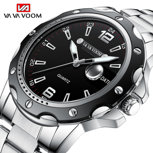 Mens Business Quartz Watch Stainless Steel Case Date Display Wristwatch For Gentlemen - Product Image 3