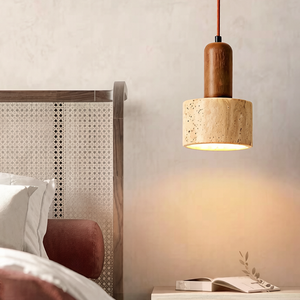 Lampes de salle à manger 005, style <span class=keywords><strong>japonais</strong></span> nordique, luminaire suspendu de luxe, lampe suspendue de chevet pour chambre à coucher, bois naturel, <span class=keywords><strong>pierre</strong></span> - Product Image 3