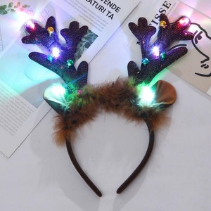 Diademas navideñas luminosas Suministros para fiestas navideñas Novedad Diadema navideña brillante con luces - Product Image 4