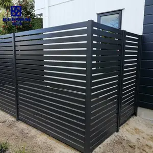 Treillis d'escrime en aluminium personnalisé lamelle de clôture écologique à revêtement en poudre sans matériau WPC pour jardin extérieur