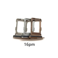 Adaptor pemegang baki kartu SIM tunggal ganda, aksesori plastik fleksibel untuk iPhone 16 Pro 16 Pro Max 16 Plus nampan SIM