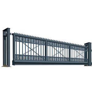 بوابة منزلقة كهربائية عالية الجودة من المصنع للاستخدام الصناعي بوابة منزلقة من سبائك الألومنيوم للحدائق والمدرسة والفيلات - Product Image 1