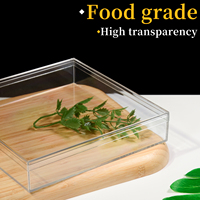 Boîte de présentation personnalisable pour herbes et produits secs, carrée, transparente, en plastique PS, épaissie, qualité alimentaire, pour emballage cadeau