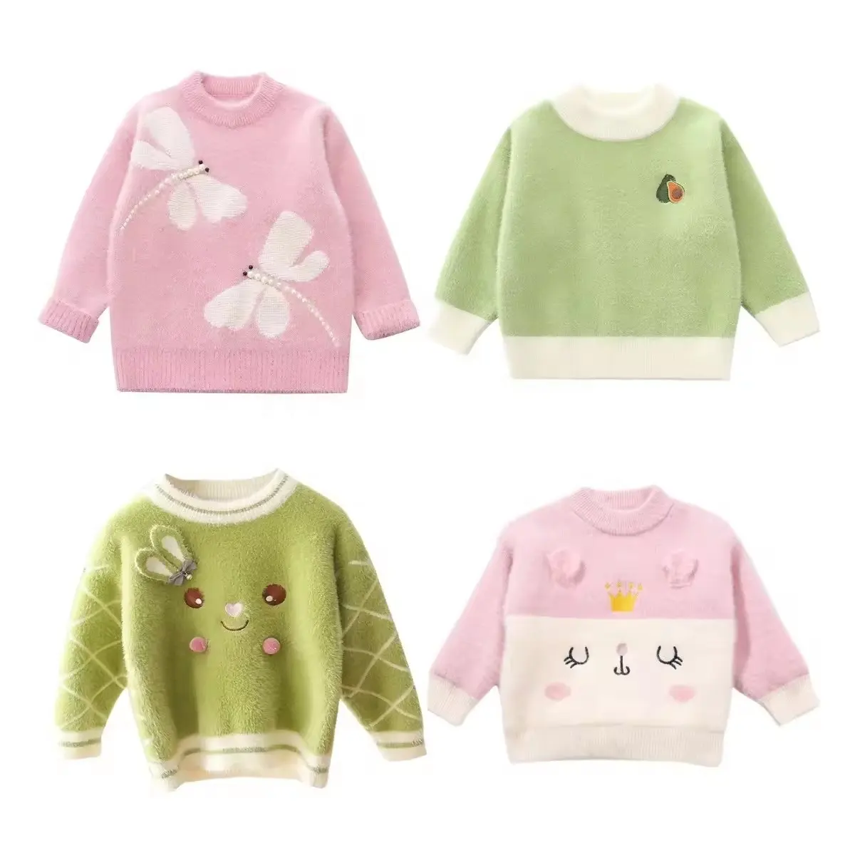 Long Sleeve Baby Sweatshirts - Winter Baby Girl & Boy Pullover Sweater Warm Long Sleeve Tops for Infants & Toddlers