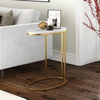 Ensemble de meubles de salon moderne avec une nouvelle table basse ovale en métal et un plateau en marbre, en fer, décoration intérieure, meubles de salle à manger