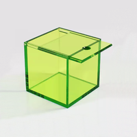 Vitrine en acrylique personnalisée, boîte transparente en plexiglas avec couvercle coulissant