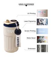 Gobelet de bureau intelligent et écologique personnalisé avec logo, en acier inoxydable 316, affichage de la température sous vide, écran tactile LED 12-24