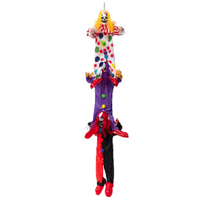 Halloween Funny Joker Riding on the Shoulders Horror Decoration Props Electric Luminous <strong>Clown</strong> Terrifying Sound Effects - Product Image 1
