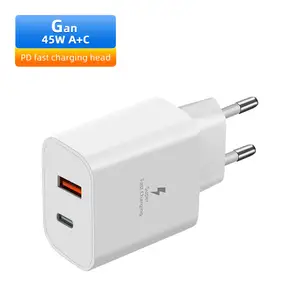 PD45W Charger Is Suitable For The GaN Fast Charging Head USB+C Fast Charging Plug Of S22S23ultra Samsung Phones