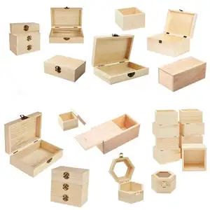 Boîtes en bois bon marché avec logo personnalisé pour cadeauxboîtes en bois avec couvercle à charnière