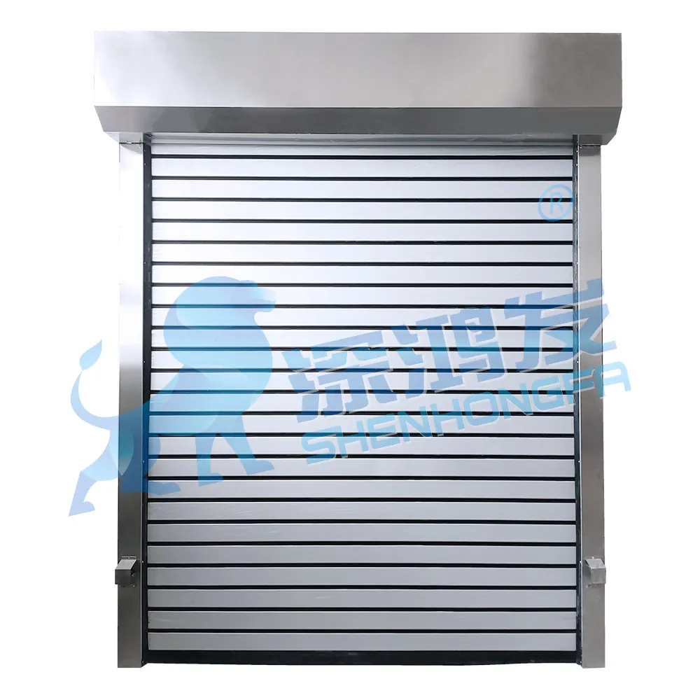 Harga pabrik gudang industri Roll-Up pintu kontrol listrik aluminium Alloy Slat Roller Shutter pintu untuk dijual