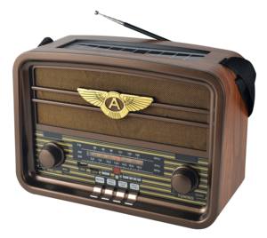 Radio rétro en bois avec télécommande, basses puissantes, FM AM SW, <span class=keywords><strong>Victrola</strong></span>, radio solaire rétro - Product Image 4