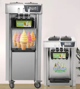 Küçük sayaç tayvan bir masa üstü ayakta İtalyan bar kullanılan yumuşak sunucu hizmet dondurma makinesi makinesi bitki hattı kiralama dağıtıcı