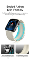 Bracelet intelligent S105 avec écran AMOLED de 1,95 pouces, ECG, HRV, SOS, fonction électrique cutanée, pompe à air, suivi de la fréquence cardiaque, soins à distance, montre connectée