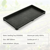 Plateau de semis de riz 60*30CM, bac de pépinière pour machine de repiquage, plateau agricole en PP à fond plat pour la culture du riz paddy