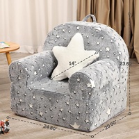 Chaise pour tout-petits à dossier haut lueur dans le canapé coloré pour enfants avec étoile