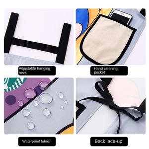 2023 nuevo babero comercial para el hogar de cocina delantal de PVC impermeable y a prueba de aceite para cocinar y catering Lista de arroz rojo trabajo Clo - Product Image 4