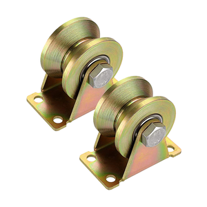 Porte d'entrepôt extérieure de roue portante de porte de fer d'or moderne avec l'aspect soyeux haute luminosité longue durée de vie - Product Image 4