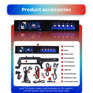 Navifly Màn hình kép 21 inch kích thước cho BMW 5 Series F10 CIC NBT hệ thống Android 13 8 + 128GB 1920*720P độ nét cao Navigation - Product Image 6