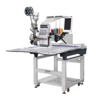 Machine à broder informatisée ZHIYU personnalisée à tête unique 12 aiguilles, 4 perles/2 paillettes, nouveau moteur servo haute efficacité pour
