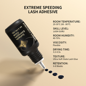 Pegamento para extensión de pestañas de secado rápido 0,3 al por mayor, pegamento profesional para extensión de pestañas, pegamento impermeable para pestañas para Lash Guru - Product Image 2