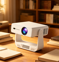 Nouveau projecteur de cinéma maison intelligent portable HT51 Mini 4K pour l'extérieur avec Android 14, 120 lumens et projection de 10 m pour films