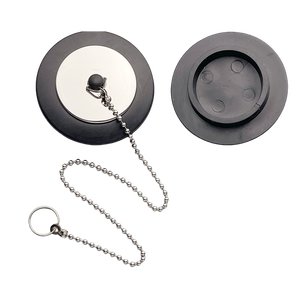 Tapón de goma <span class=keywords><strong>para</strong></span> <span class=keywords><strong>fregadero</strong></span> de <span class=keywords><strong>cocina</strong></span> y baño, cubierta desodorante de drenaje de suelo con cadena, lavabo, tapón de goma <span class=keywords><strong>para</strong></span> drenaje de bañera - Product Image 2