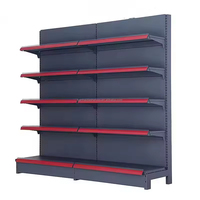 Étagère métallique robuste double face pour supermarché, magasin de détail, présentoir, palette empilable