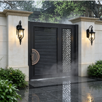 Portail de jardin moderne et élégant en aluminium avec design à persiennes, traité thermiquement, taille personnalisable, service de modélisation 3D pour la sécurité de la cour arrière