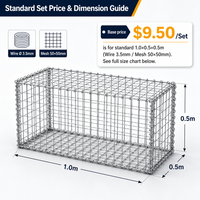 Prix d'usine pour boîte gabion soudée galvanisée pour mur de soutènement de jardin, tailles personnalisées disponibles