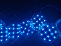 Éclairage de manèges de fête foraine 12 pixels numériques 5050, éclairage ponctuel 70 mm pour grande roue, éclairage LED RVB pour attractions, lumière de fête foraine RVB 24V