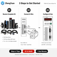 Kit de pilote de moteur servo AC 750W monophasé 220V, vente en gros, 3000 tr/min, encodeur 17 bits pour machines textiles, directement de l'usine